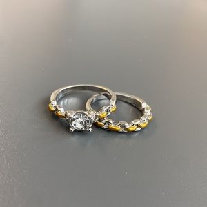 $5 add-on (w/ $25+ purchase) Silver & matte Gold Ring Set !!!  Brand New!!!